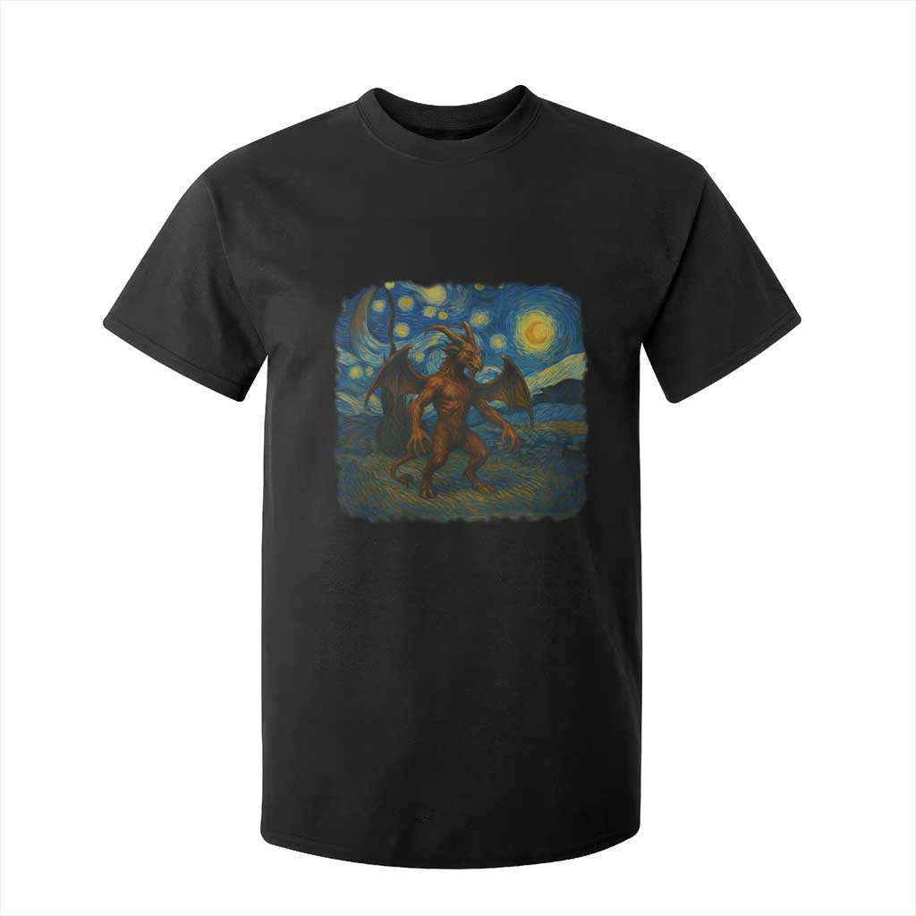 Jersey Devil Starry Night T Shirt For Kid Van Gogh Cryptid Gift TS12 Black Print Your Wear