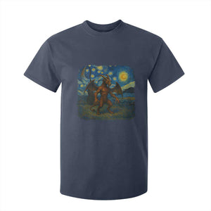 Jersey Devil Starry Night T Shirt For Kid Van Gogh Cryptid Gift TS12 Navy Print Your Wear