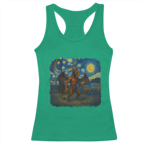 Jersey Devil Starry Night Racerback Tank Top Van Gogh Cryptid Gift TS12 Irish Green Print Your Wear