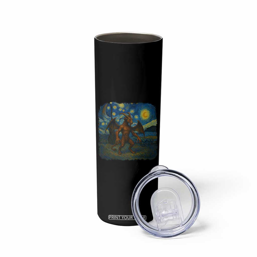 Jersey Devil Starry Night Skinny Tumbler Van Gogh Cryptid Gift TS12 Print Your Wear