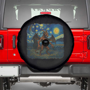 Jersey Devil Starry Night Spare Tire Cover Van Gogh Cryptid Gift TS12 Black Print Your Wear