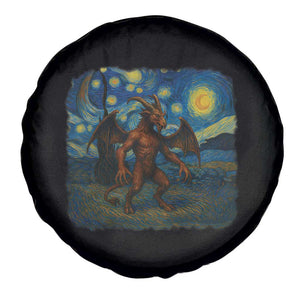 Jersey Devil Starry Night Spare Tire Cover Van Gogh Cryptid Gift TS12 Print Your Wear