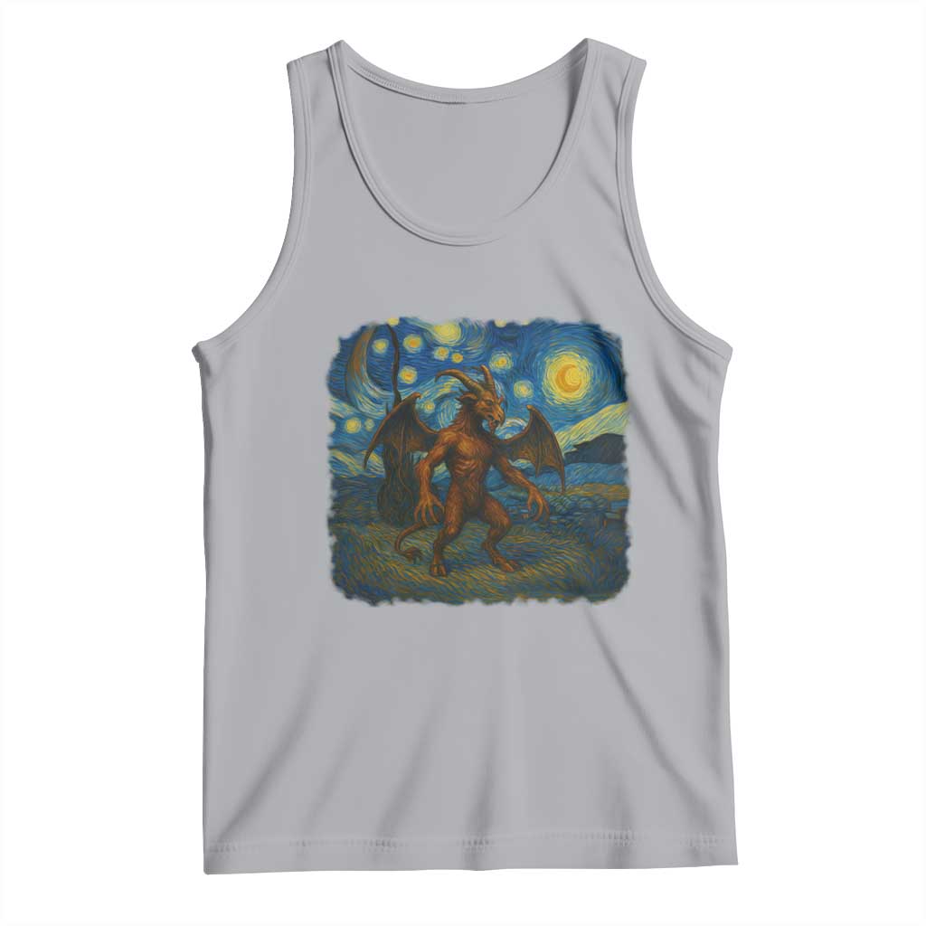 Jersey Devil Starry Night Tank Top Van Gogh Cryptid Gift TS12 Athletic Heather Print Your Wear