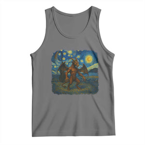 Jersey Devil Starry Night Tank Top Van Gogh Cryptid Gift TS12 Black Heather Print Your Wear