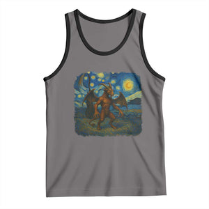 Jersey Devil Starry Night Tank Top Van Gogh Cryptid Gift TS12 Deep Heather Black Print Your Wear