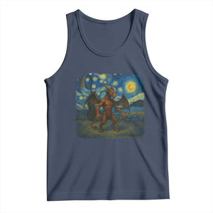Jersey Devil Starry Night Tank Top Van Gogh Cryptid Gift TS12 Navy Print Your Wear