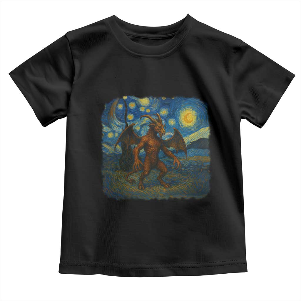 Jersey Devil Starry Night Toddler T Shirt Van Gogh Cryptid Gift TS12 Black Print Your Wear