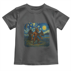 Jersey Devil Starry Night Toddler T Shirt Van Gogh Cryptid Gift TS12 Dark Heather Print Your Wear