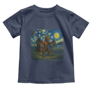 Jersey Devil Starry Night Toddler T Shirt Van Gogh Cryptid Gift TS12 Navy Print Your Wear