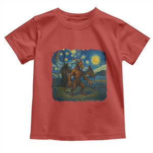 Jersey Devil Starry Night Toddler T Shirt Van Gogh Cryptid Gift TS12 Red Print Your Wear
