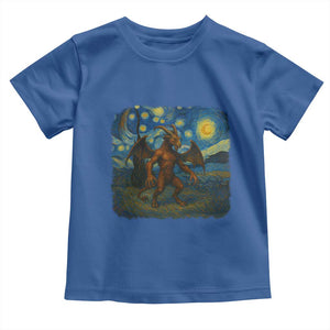 Jersey Devil Starry Night Toddler T Shirt Van Gogh Cryptid Gift TS12 Royal Blue Print Your Wear