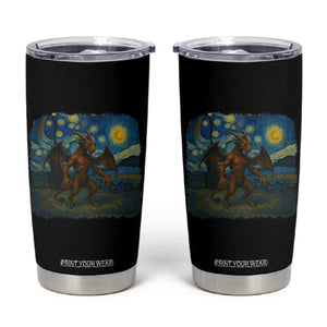 Jersey Devil Starry Night Tumbler Cup Van Gogh Cryptid Gift TS12 Black Print Your Wear