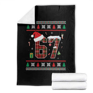 Funny Six Seven Meme Christmas Ugly Sweater Throw Blanket Trendy Tiktok Gift TS12 Black Print Your Wear