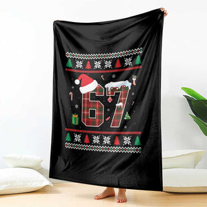 Funny Six Seven Meme Christmas Ugly Sweater Throw Blanket Trendy Tiktok Gift - Print Your Wear