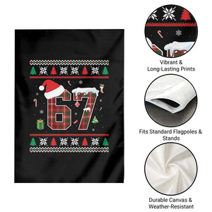 Funny Six Seven Meme Christmas Ugly Sweater Garden Flag Trendy Tiktok Gift - Print Your Wear