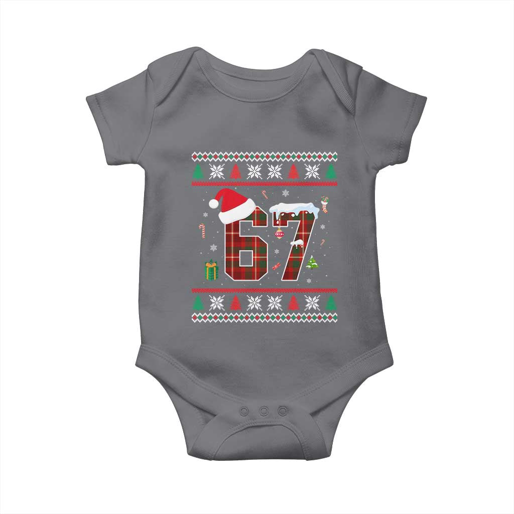 Funny Six Seven Meme Christmas Ugly Sweater Baby Onesie Trendy Tiktok Gift TS12 Charcoal Print Your Wear