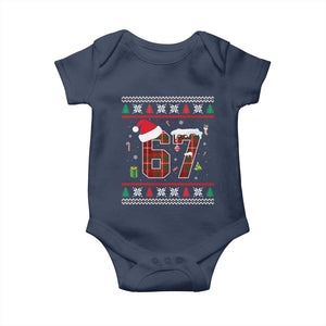 Funny Six Seven Meme Christmas Ugly Sweater Baby Onesie Trendy Tiktok Gift TS12 Navy Print Your Wear