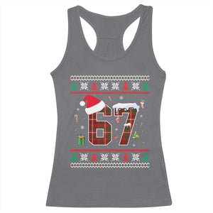 Funny Six Seven Meme Christmas Ugly Sweater Racerback Tank Top Trendy Tiktok Gift - Print Your Wear