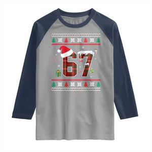 Funny Six Seven Meme Christmas Ugly Sweater Raglan Shirt Trendy Tiktok Gift TS12 Sport Gray Navy Print Your Wear