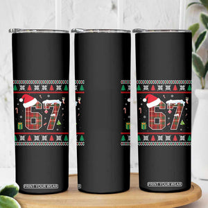 Funny Six Seven Meme Christmas Ugly Sweater Skinny Tumbler Trendy Tiktok Gift - Print Your Wear