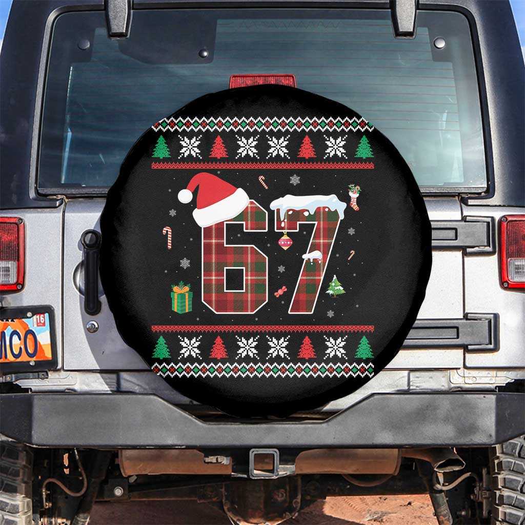 Funny Six Seven Meme Christmas Ugly Sweater Spare Tire Cover Trendy Tiktok Gift TS12 No hole Black Print Your Wear