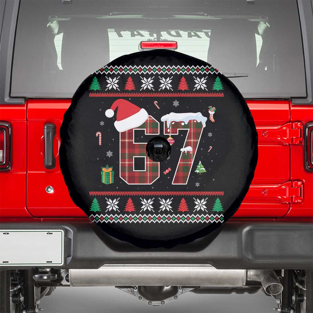Funny Six Seven Meme Christmas Ugly Sweater Spare Tire Cover Trendy Tiktok Gift TS12 Black Print Your Wear