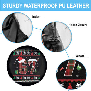 Funny Six Seven Meme Christmas Ugly Sweater Spare Tire Cover Trendy Tiktok Gift - Print Your Wear