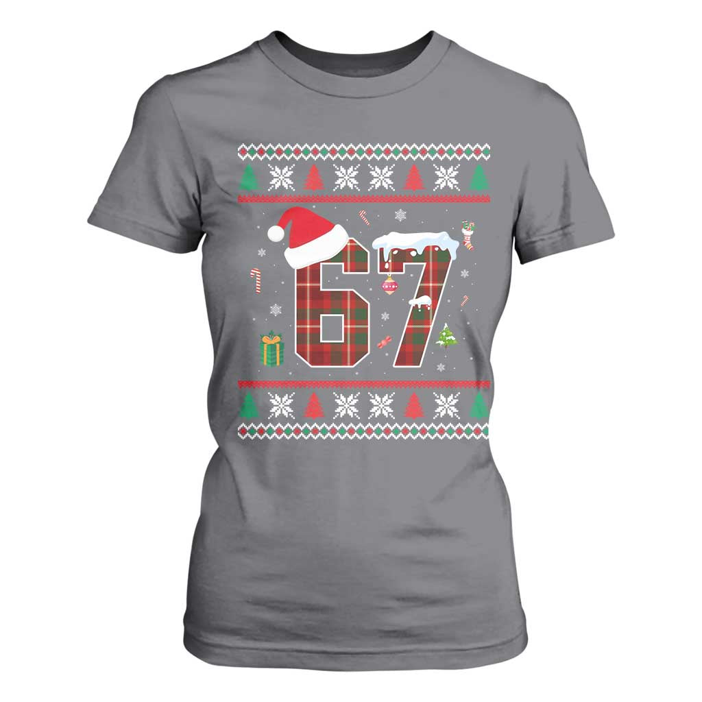 Funny Six Seven Meme Christmas Ugly Sweater T Shirt For Women Trendy Tiktok Gift TS12 Charcoal Print Your Wear