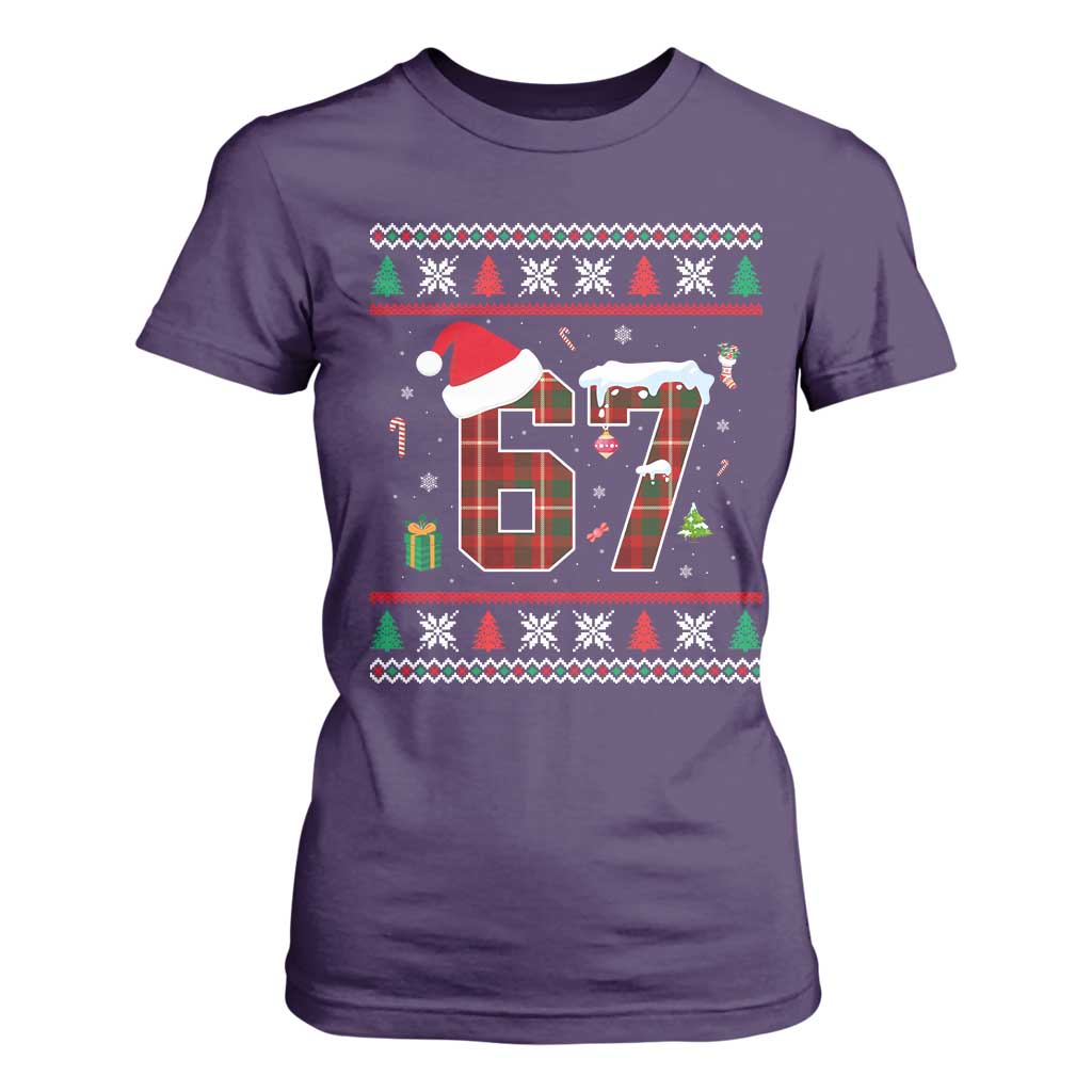 Funny Six Seven Meme Christmas Ugly Sweater T Shirt For Women Trendy Tiktok Gift TS12 Purple Print Your Wear