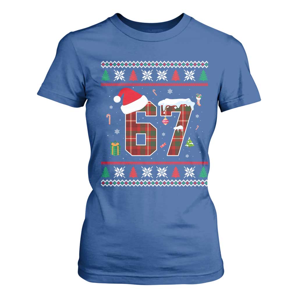 Funny Six Seven Meme Christmas Ugly Sweater T Shirt For Women Trendy Tiktok Gift TS12 Royal Blue Print Your Wear