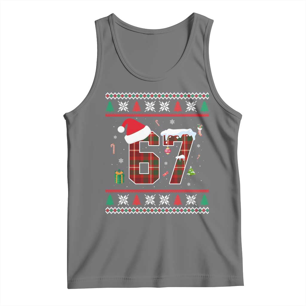 Funny Six Seven Meme Christmas Ugly Sweater Tank Top Trendy Tiktok Gift TS12 Black Heather Print Your Wear