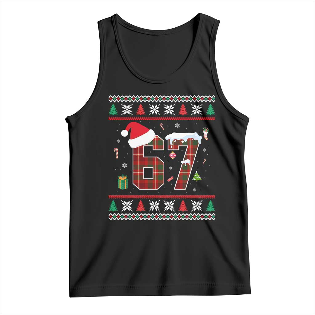 Funny Six Seven Meme Christmas Ugly Sweater Tank Top Trendy Tiktok Gift TS12 Black Print Your Wear