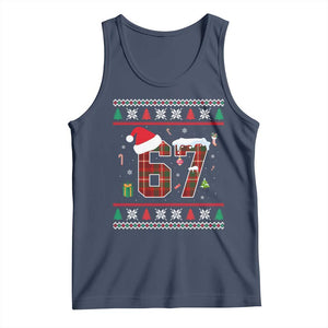 Funny Six Seven Meme Christmas Ugly Sweater Tank Top Trendy Tiktok Gift TS12 Navy Print Your Wear