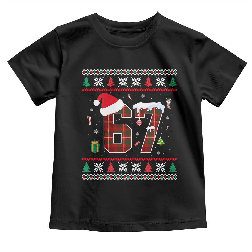 Funny Six Seven Meme Christmas Ugly Sweater Toddler T Shirt Trendy Tiktok Gift TS12 Black Print Your Wear