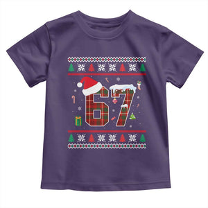 Funny Six Seven Meme Christmas Ugly Sweater Toddler T Shirt Trendy Tiktok Gift TS12 Purple Print Your Wear