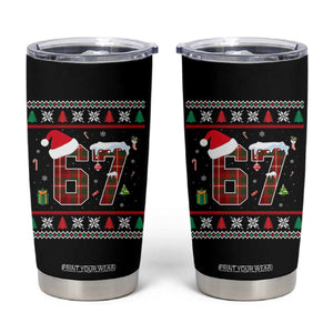 Funny Six Seven Meme Christmas Ugly Sweater Tumbler Cup Trendy Tiktok Gift - Print Your Wear