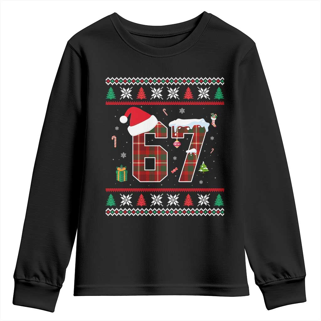 Funny Six Seven Meme Christmas Ugly Sweater Youth Sweatshirt Trendy Tiktok Gift TS12 Black Print Your Wear