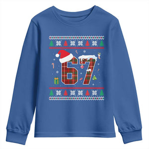 Funny Six Seven Meme Christmas Ugly Sweater Youth Sweatshirt Trendy Tiktok Gift TS12 Royal Blue Print Your Wear