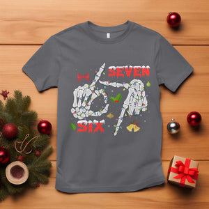 Six And Seven Meme Skeleton T Shirt Funny Trendy Christmas Party Gift TS12 Charcoal Print Your Wear