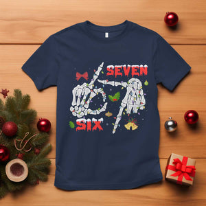 Six And Seven Meme Skeleton T Shirt Funny Trendy Christmas Party Gift TS12 Navy Print Your Wear