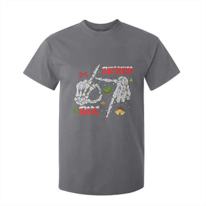 Six And Seven Meme Skeleton T Shirt For Kid Funny Trendy Christmas Party Gift TS12 Charcoal Print Your Wear