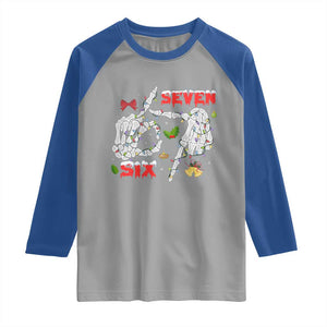 Six And Seven Meme Skeleton Raglan Shirt Funny Trendy Christmas Party Gift TS12 Sport Gray Royal Print Your Wear