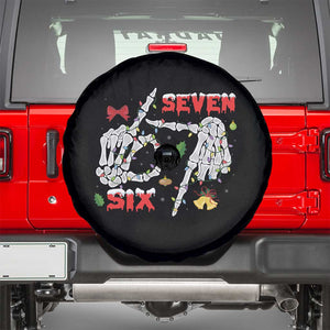 Six And Seven Meme Skeleton Spare Tire Cover Funny Trendy Christmas Party Gift - Print Your Wear