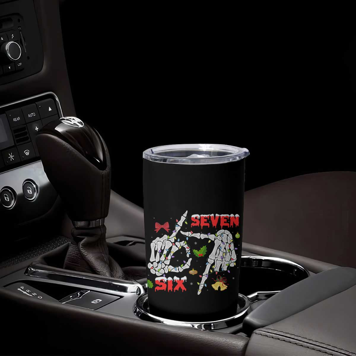 Six And Seven Meme Skeleton Tumbler Cup Funny Trendy Christmas Party Gift TS12 Print Your Wear
