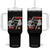 Six And Seven Meme Skeleton Tumbler With Handle Funny Trendy Christmas Party Gift - Print Your Wear