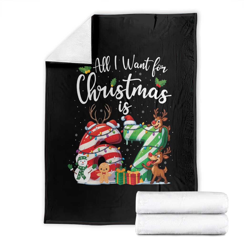 All I Want For Christmas Is 67 Throw Blanket Trending Meme Holiday Gift TS12 Black Print Your Wear