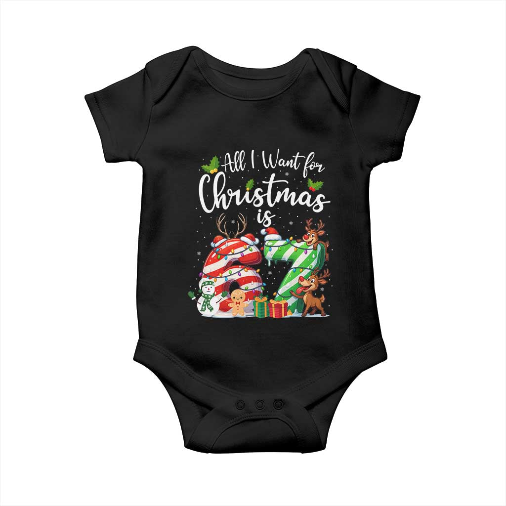 All I Want For Christmas Is 67 Baby Onesie Trending Meme Holiday Gift TS12 Black Print Your Wear