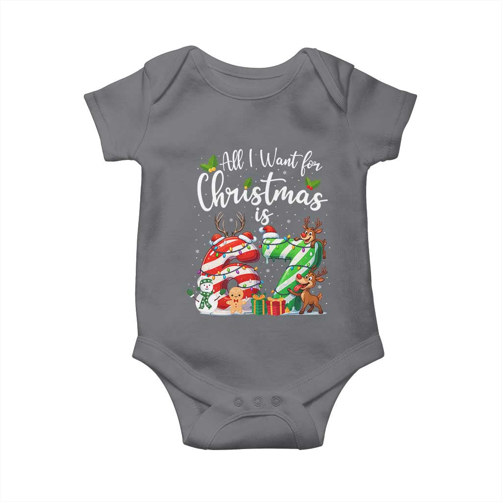 All I Want For Christmas Is 67 Baby Onesie Trending Meme Holiday Gift TS12 Charcoal Print Your Wear