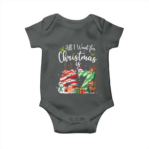 All I Want For Christmas Is 67 Baby Onesie Trending Meme Holiday Gift TS12 Dark Heather Print Your Wear