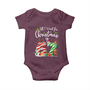 All I Want For Christmas Is 67 Baby Onesie Trending Meme Holiday Gift TS12 Maroon Print Your Wear